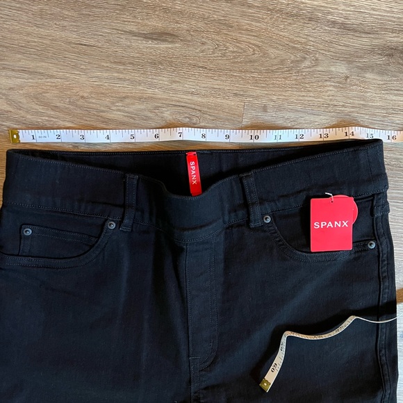SPANX Black Skinny Jeans Tummy Control Size large NWT - Picture 8 of 15